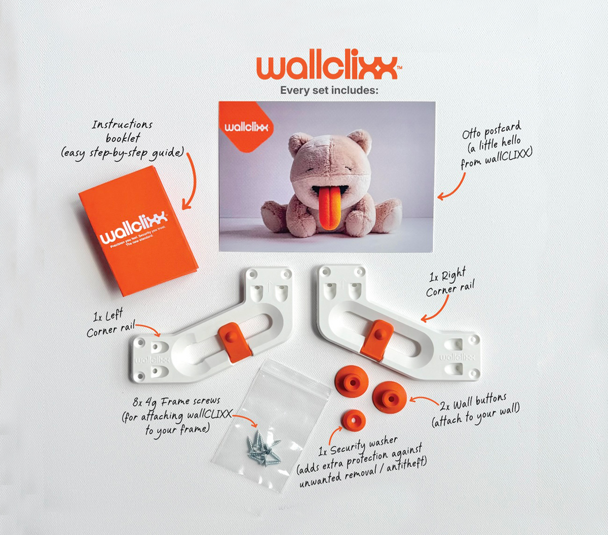 wallCLIXX™ Hero Set - Adjustable Picture Hanging System